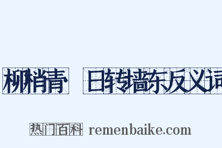 柳梢青·日转墙东反义词是什么意思的图片